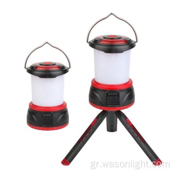Wason Νέο ABS Πλαστικό ζεστό λευκό και κόκκινο φως υπαίθρια επαναφορτιζόμενη LED LEN LANTERN DIMMable Hanging Camping Fight Light